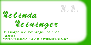 melinda meininger business card